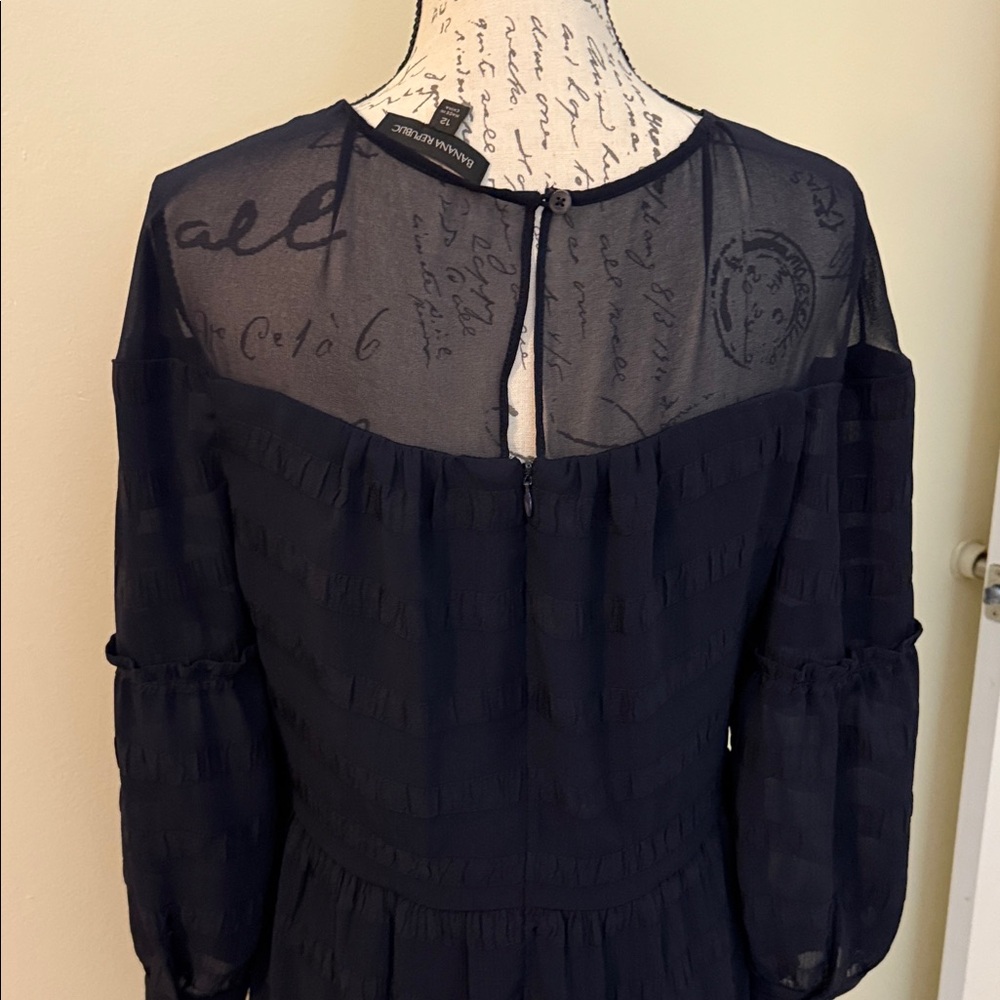 Banana Republic Black Long Sleeve Dress - Picture 9 of 10